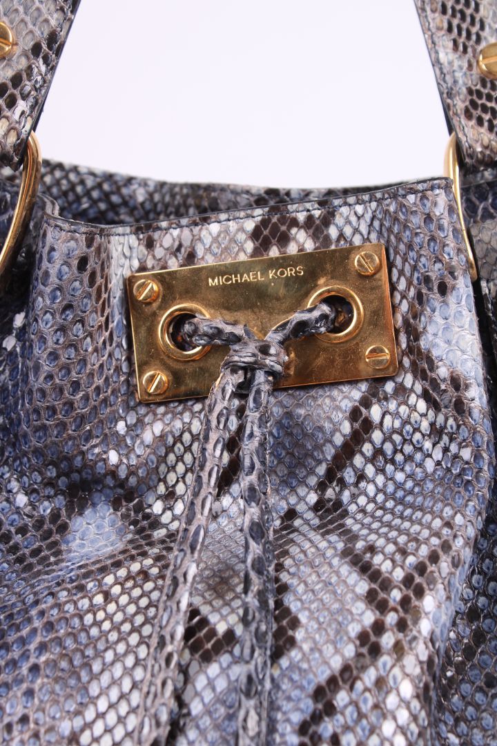 Michael Kors Python zip hobo handbag Blue