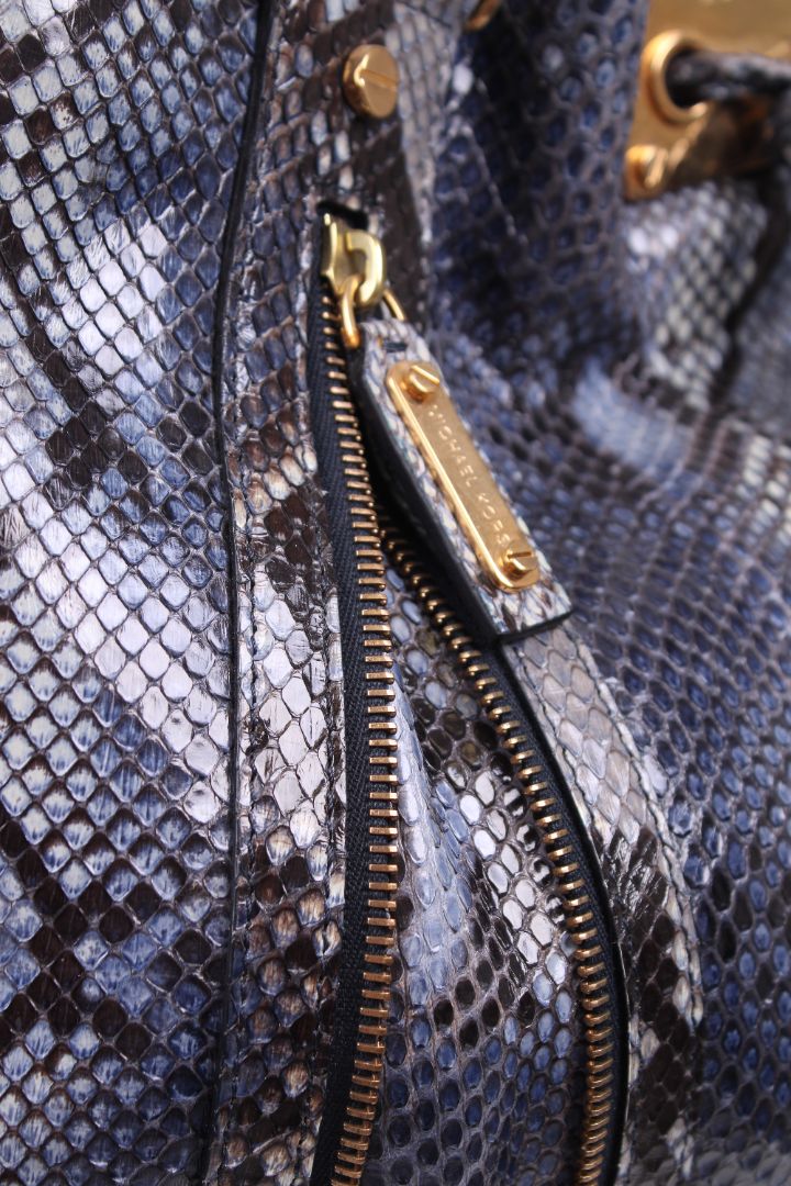 Michael Kors Python zip hobo handbag Blue