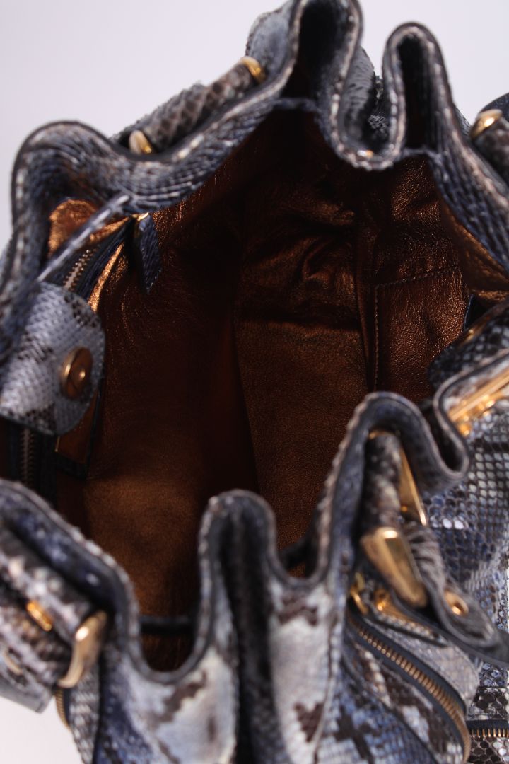 Michael Kors Python zip hobo handbag Blue