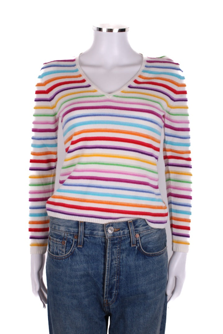 Richard Grand Cashmere knit V neck Multicoloured S