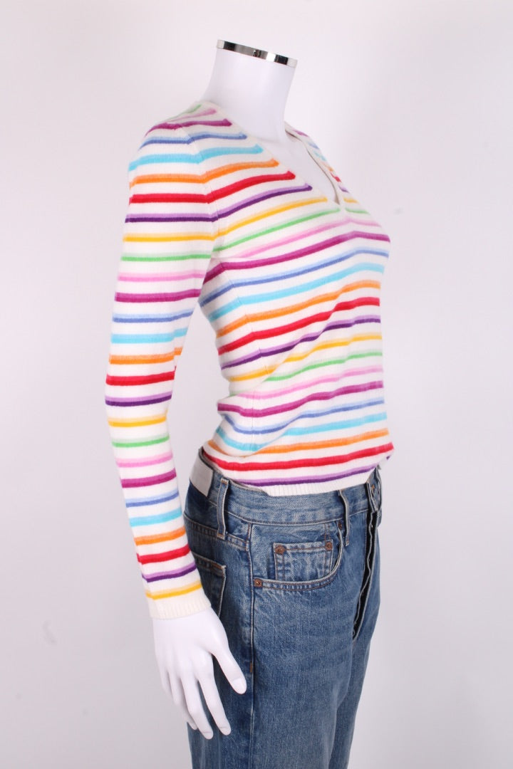 Richard Grand Cashmere knit V neck Multicoloured S