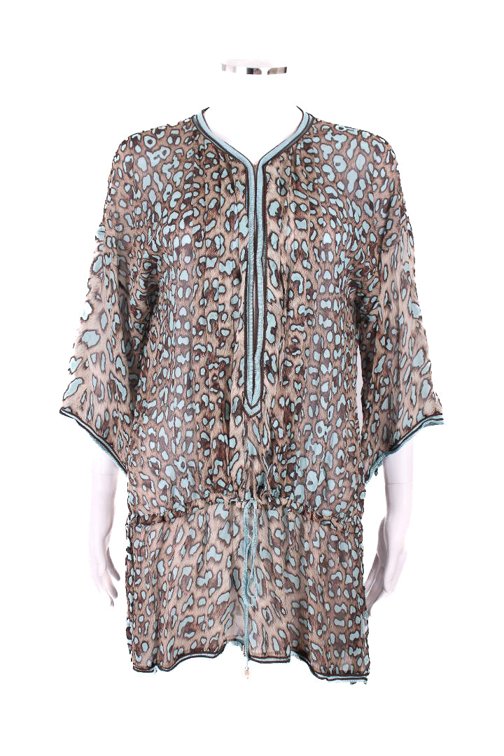 Robert Cavalli Blouse Brown/ Blue 10