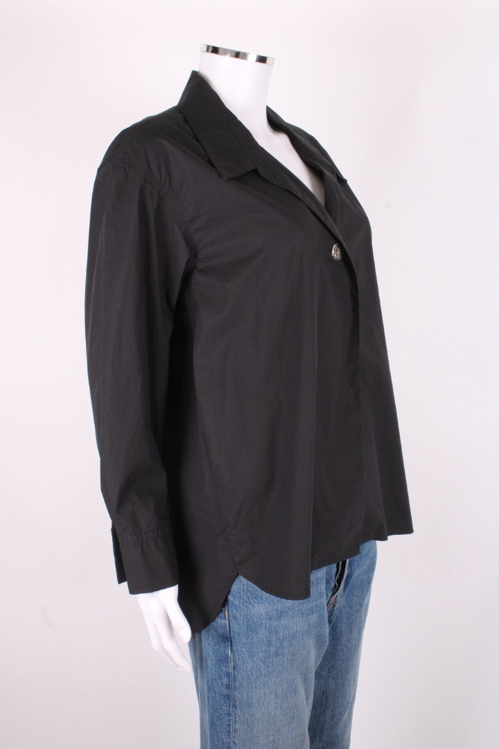 Sandro Gold Buckle Shirt Black M