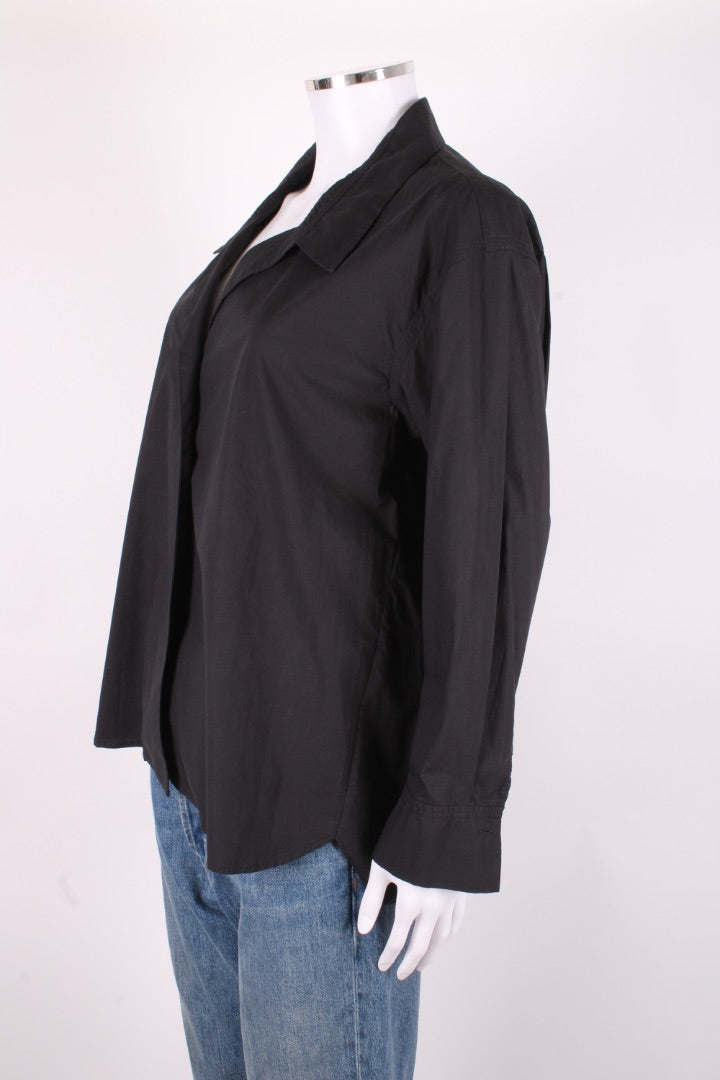 Sandro Gold Buckle Shirt Black M