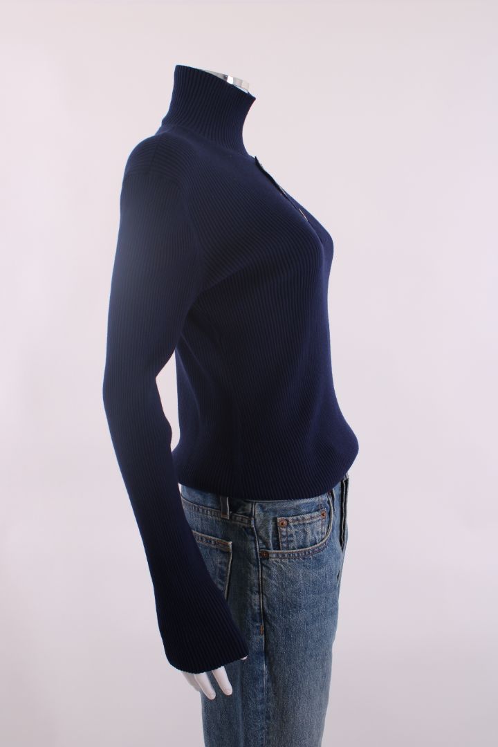 Dion Lee L/S Ribbed Top Navy 10