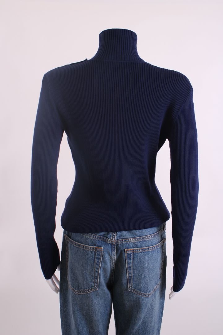 Dion Lee L/S Ribbed Top Navy 10