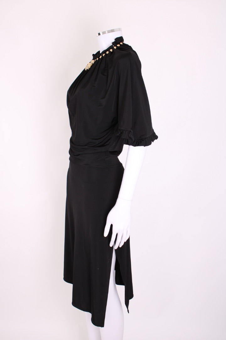 Rabanne Gold Bead Embellished Dress Black 10