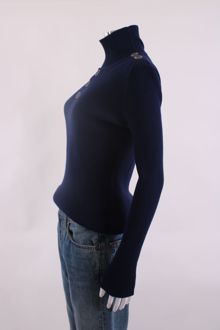 Dion Lee L/S Ribbed Top Navy 10