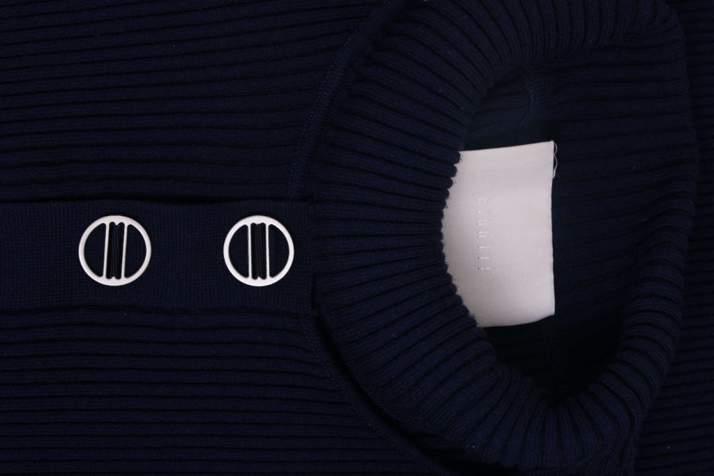 Dion Lee L/S Ribbed Top Navy 10