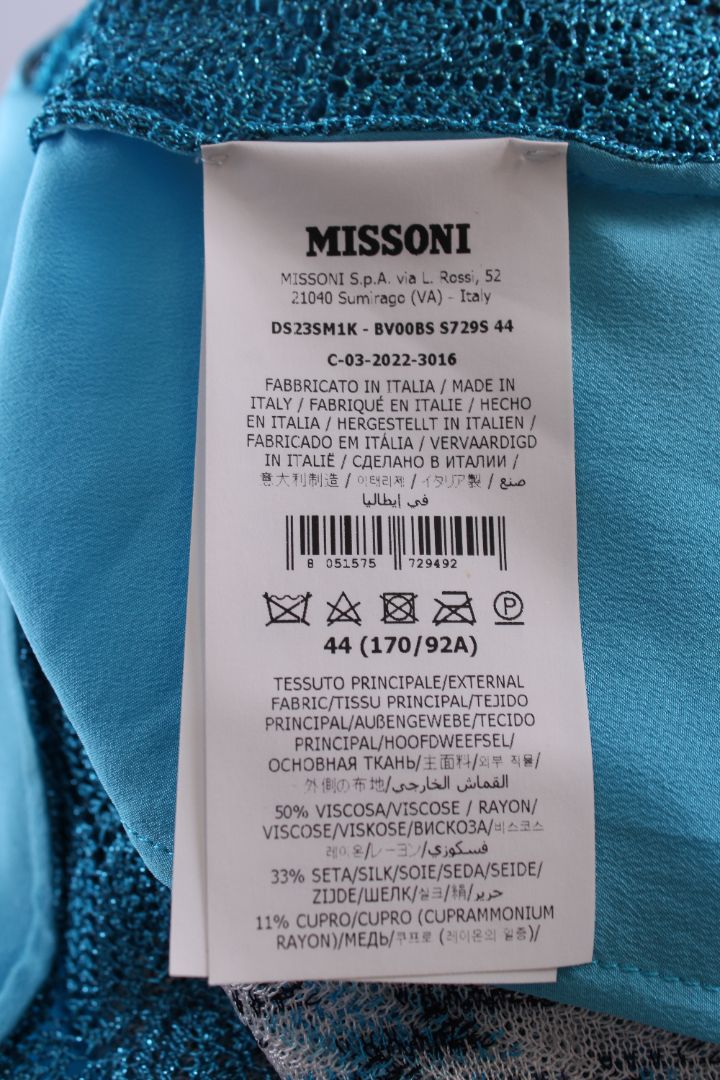 Missoni Zig Zag Cardigan/ Trouser Co-ord Blue/ White M