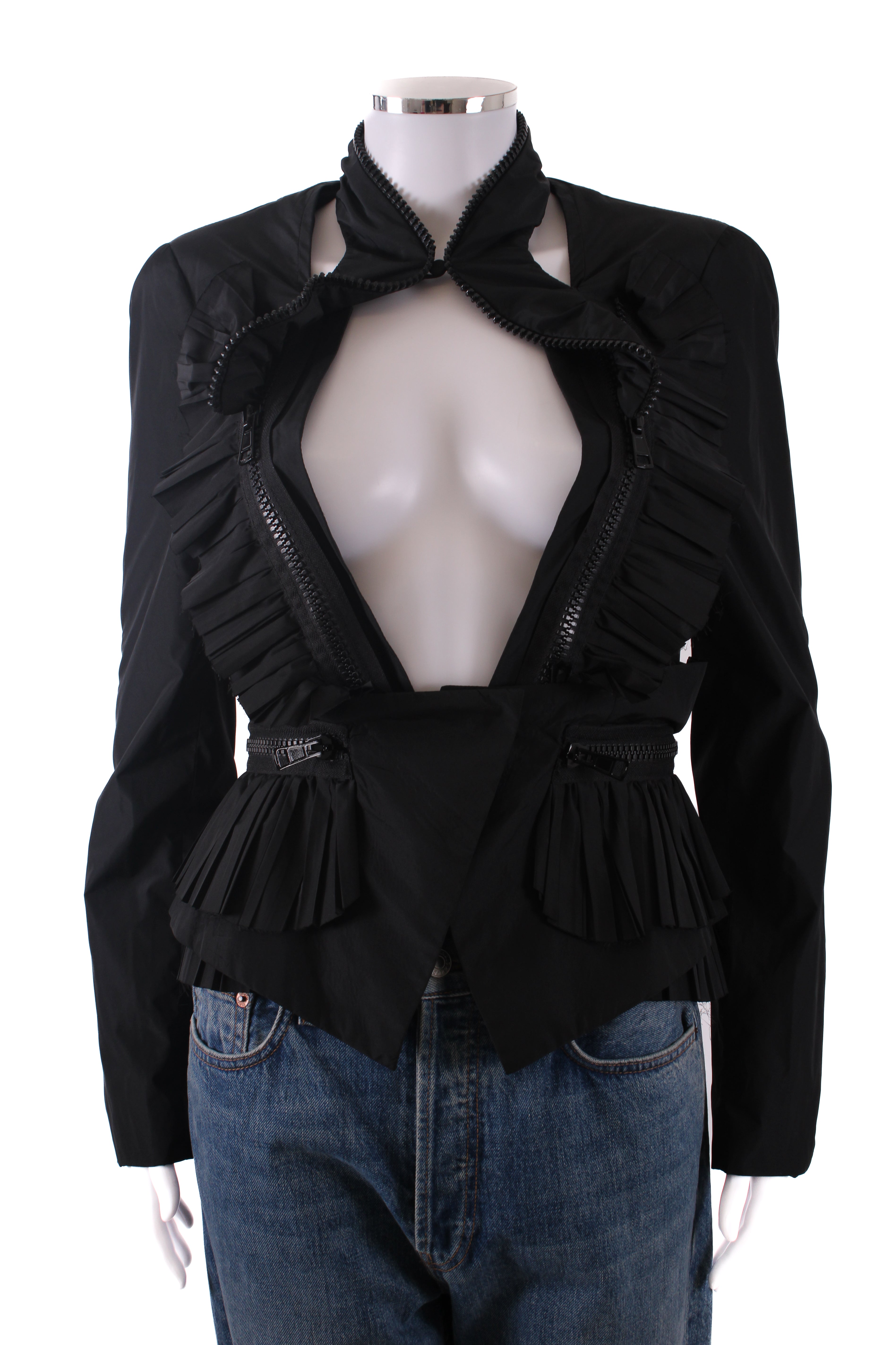 Givenchy Ruffle Zip Jacket Black 12