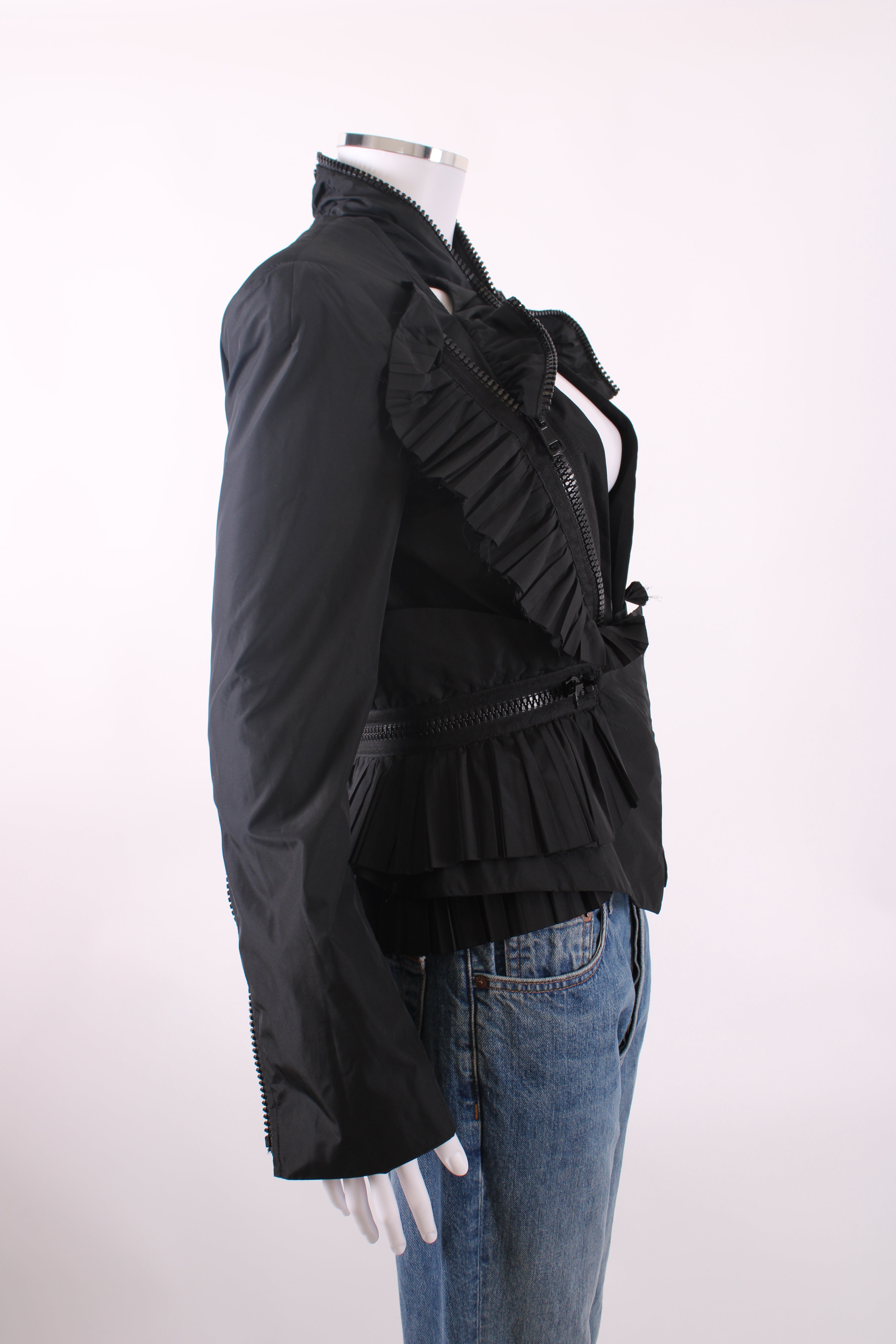 Givenchy Ruffle Zip Jacket Black 12