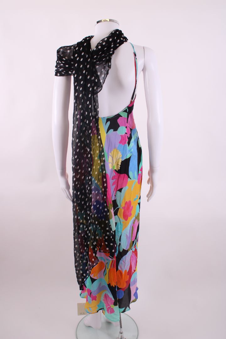 Rixo Hayley Print Dress with Scarf Multi 8