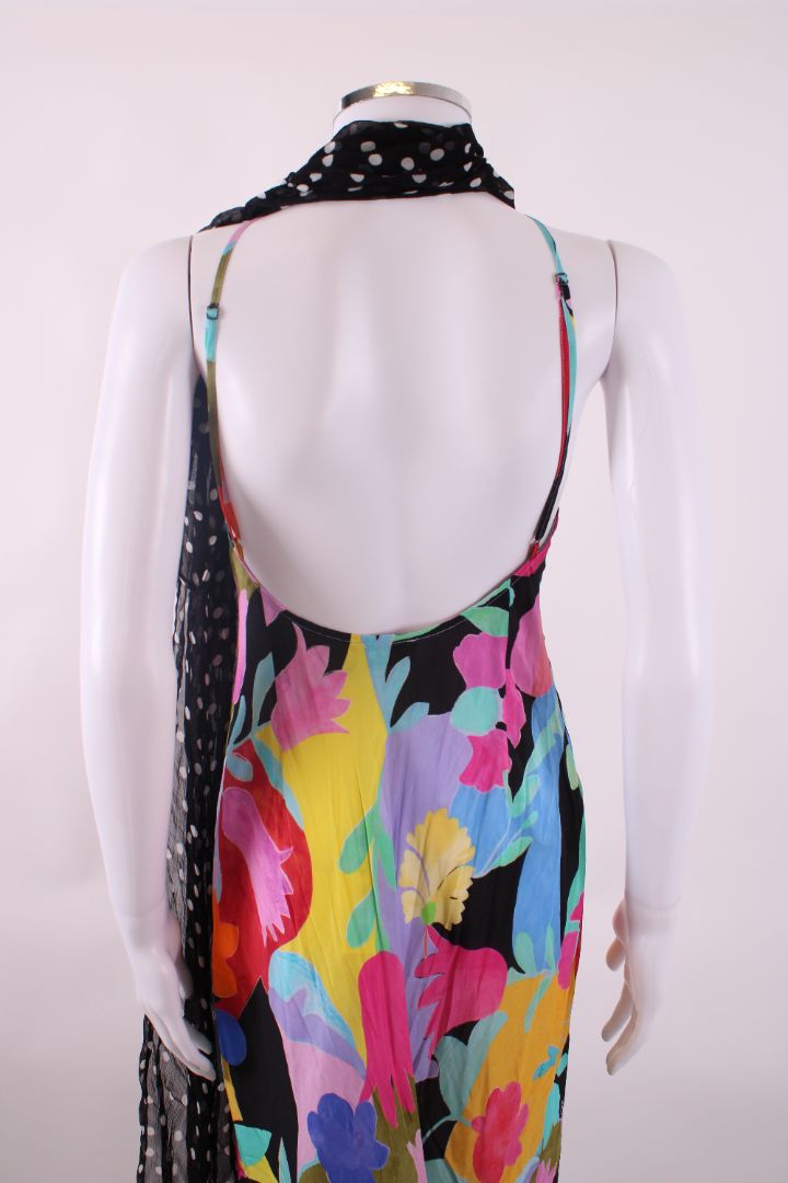 Rixo Hayley Print Dress with Scarf Multi 8