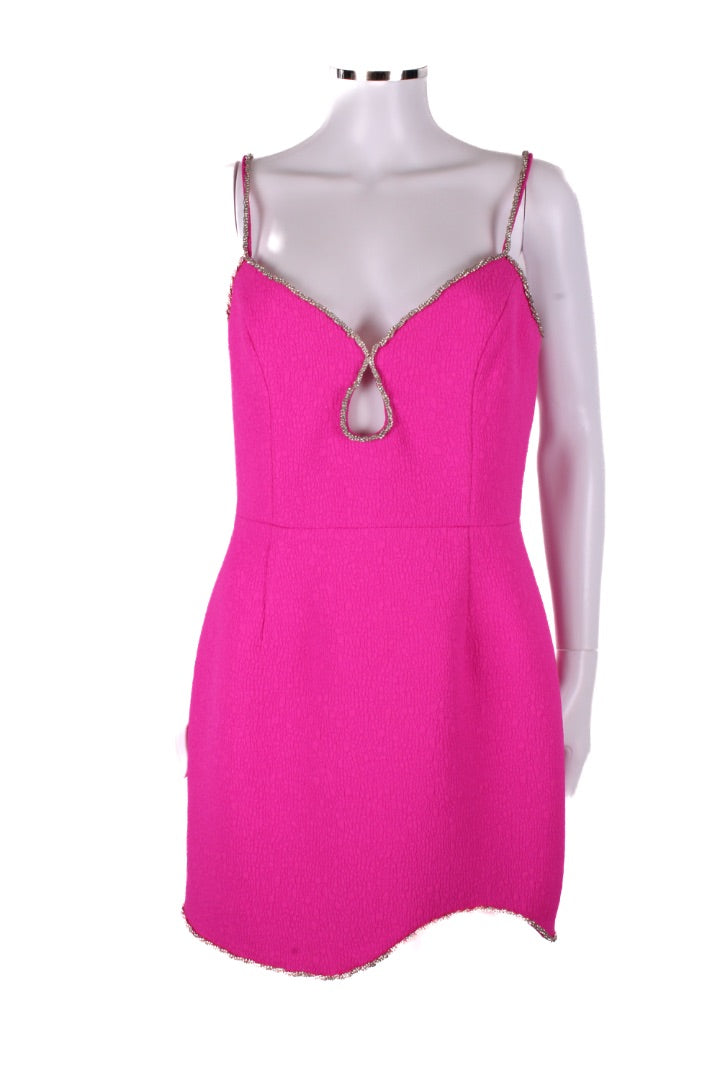 Rebecca Vallance Cristina Embellished Mini Dress Pink 12