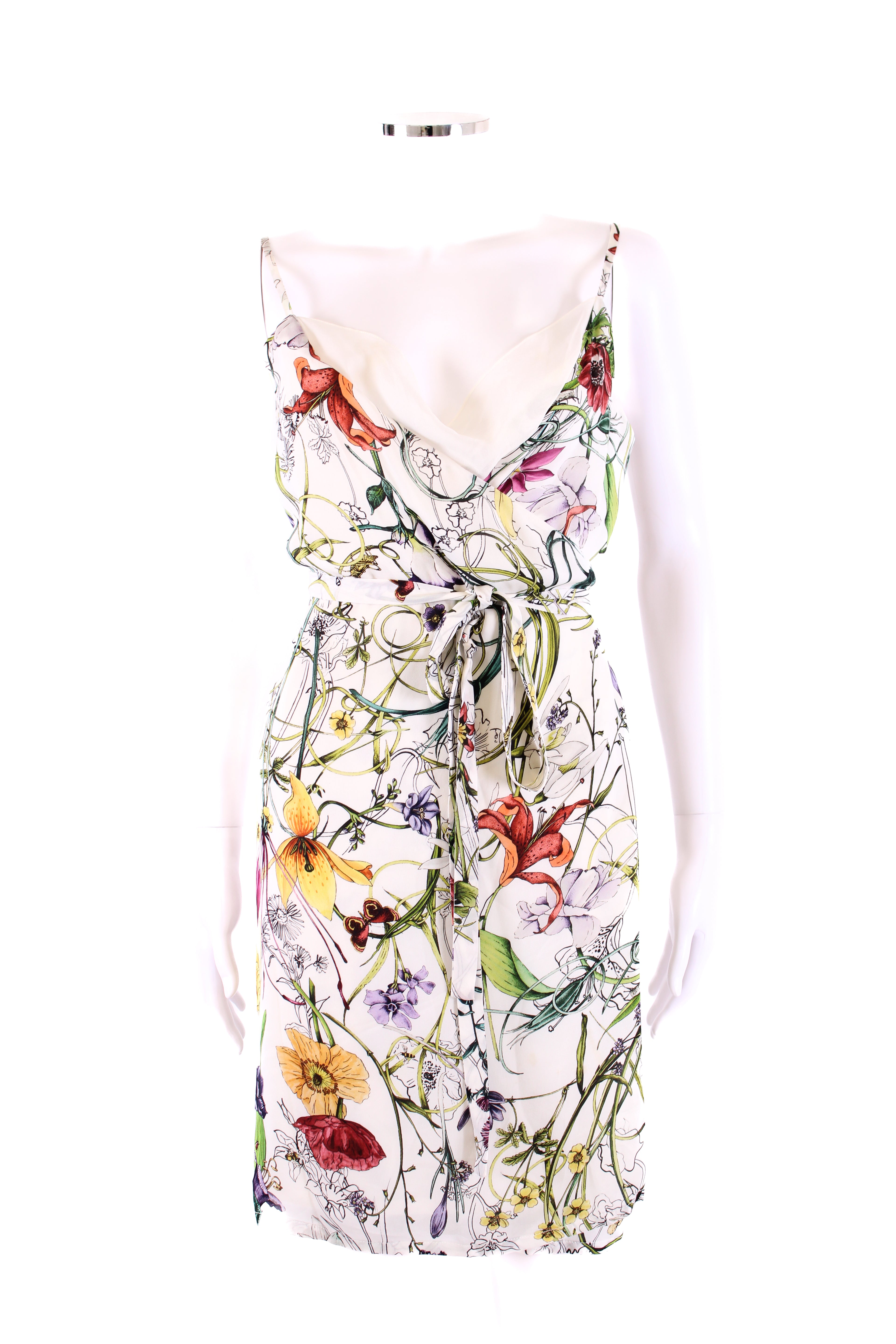Gucci Floral Wrap Dress White/ Multi Coloured M
