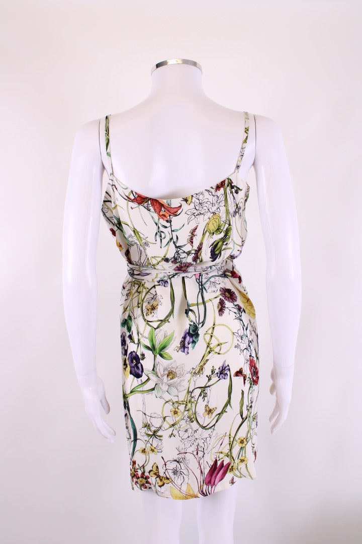 Gucci Floral Wrap Dress White/ Multi Coloured M