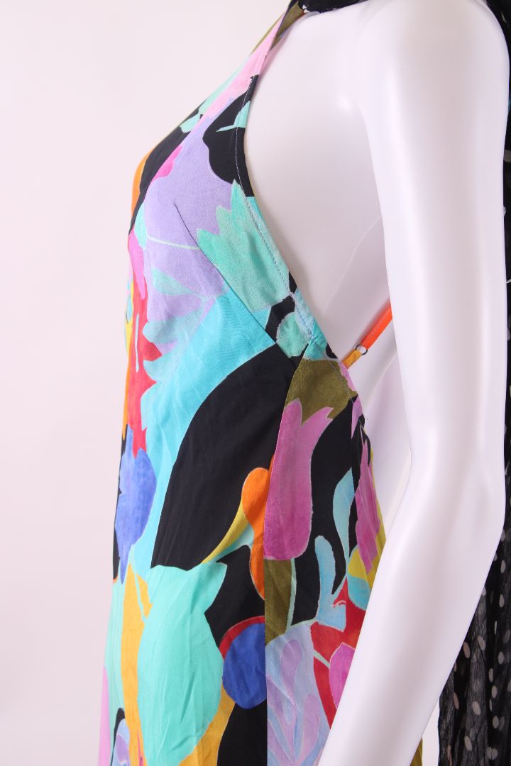 Rixo Hayley Print Dress with Scarf Multi 8