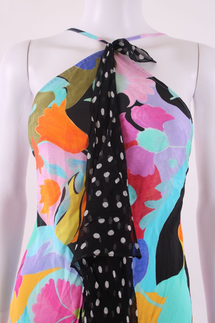 Rixo Hayley Print Dress with Scarf Multi 8