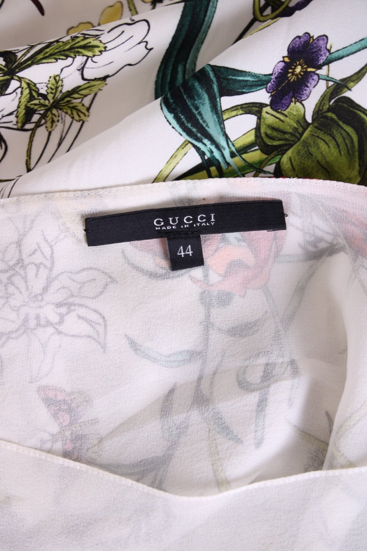 Gucci Floral Wrap Dress White/ Multi Coloured M