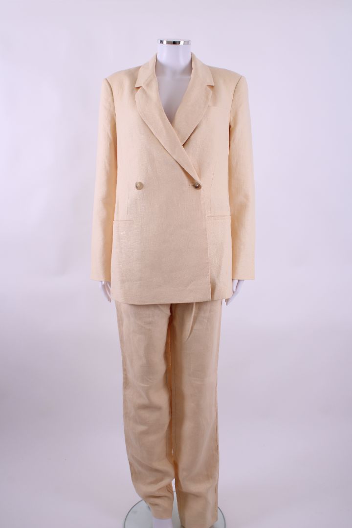 Anine Bing Linen Suit Yellow S