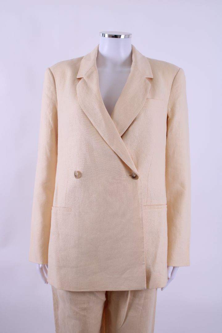 Anine Bing Linen Suit Yellow S