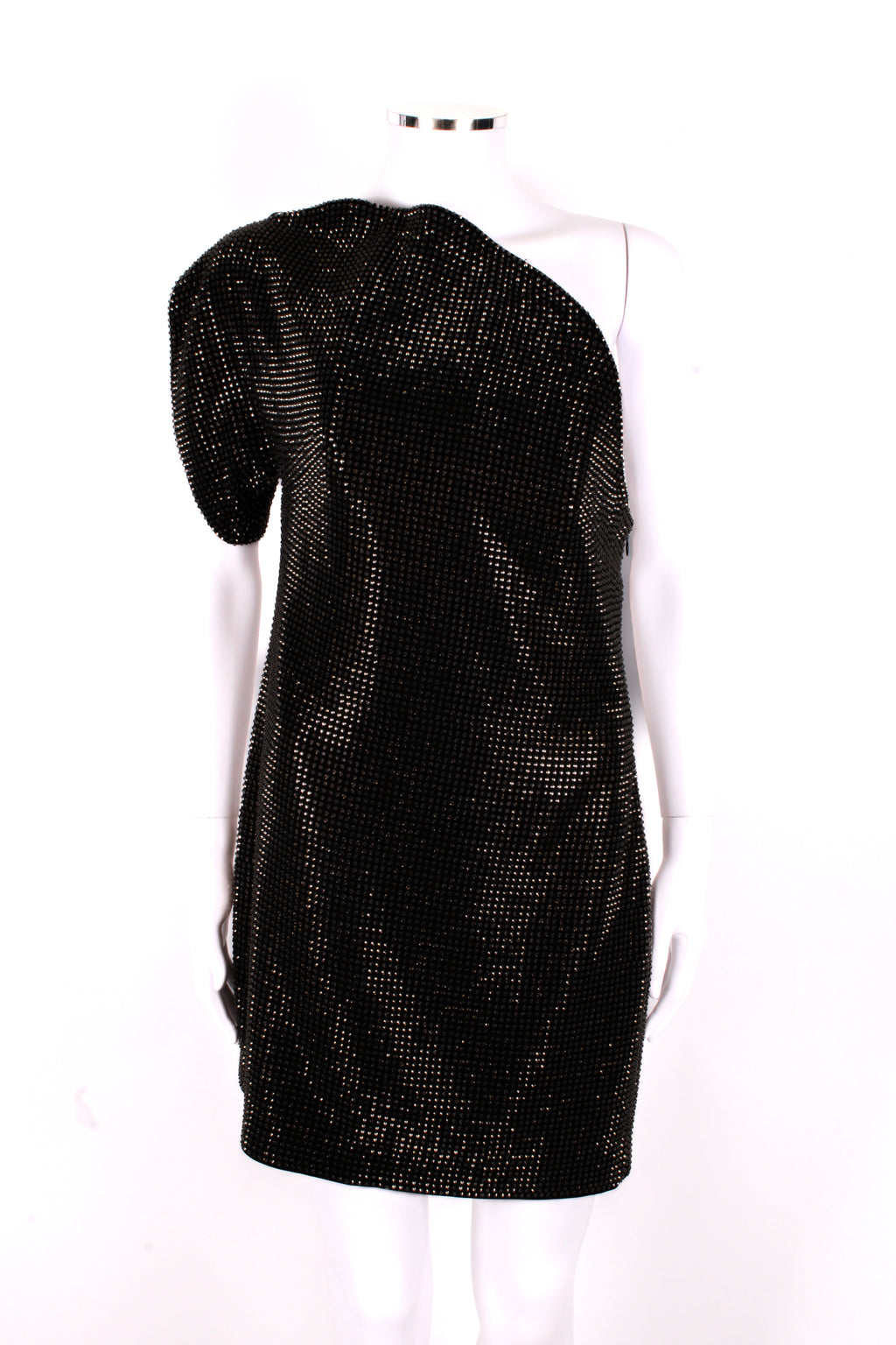 Roland Mouret Diamonte One Shoulder Dress Black 12