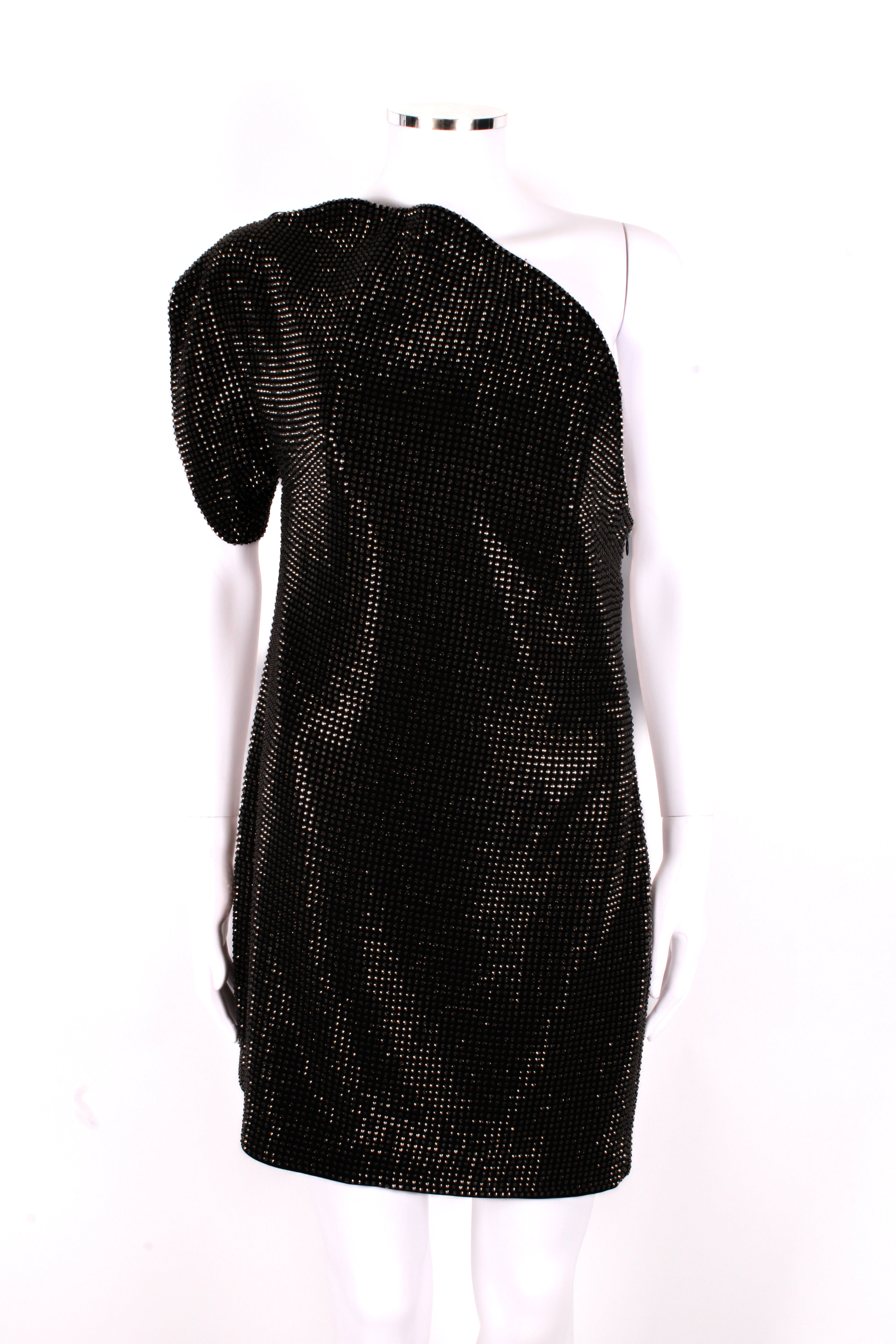 Roland Mouret Diamonte One Shoulder Dress Black 12