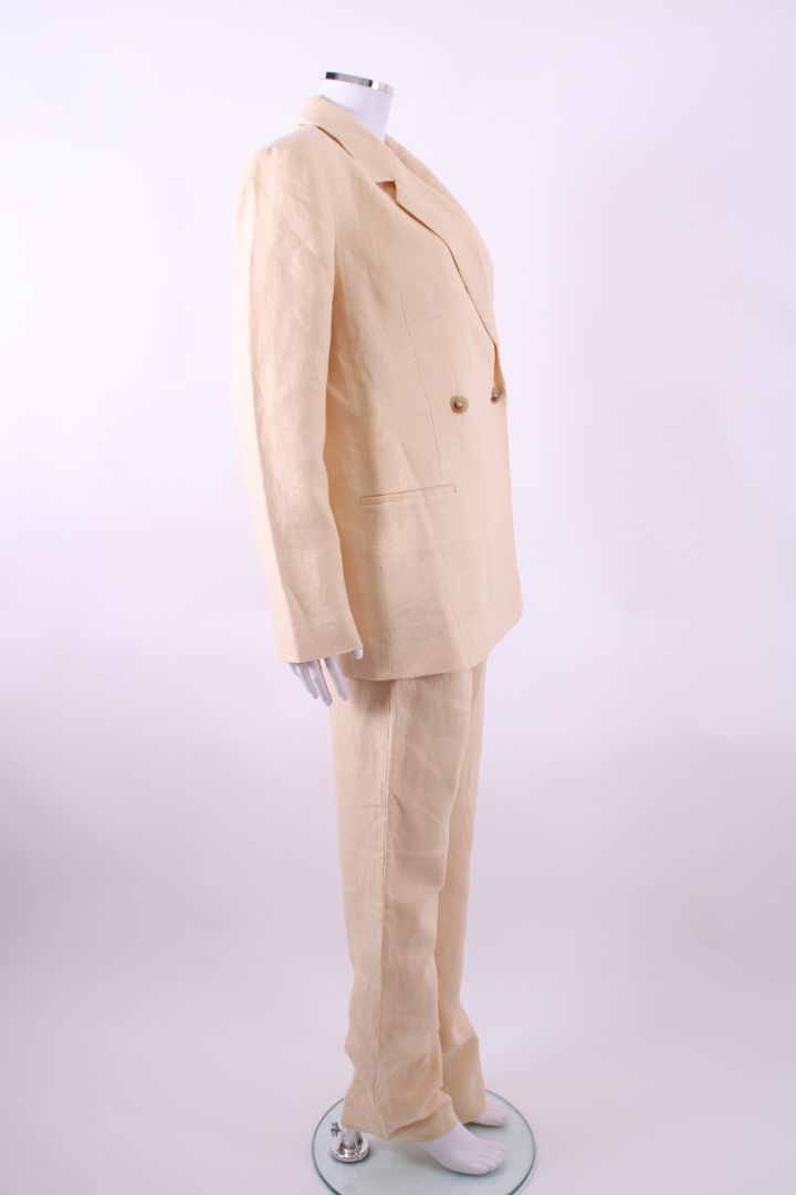 Anine Bing Linen Suit Yellow S