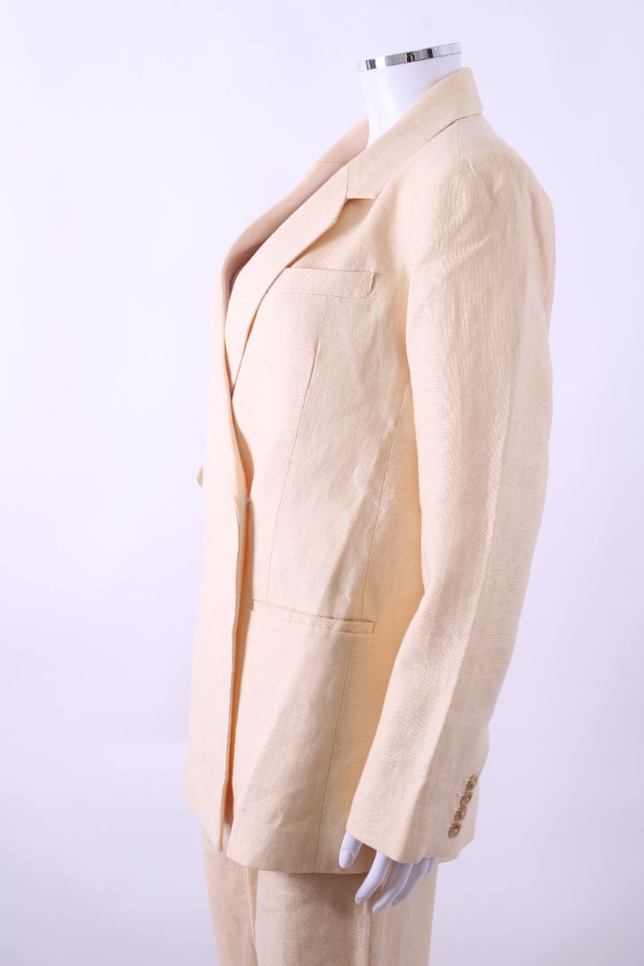 Anine Bing Linen Suit Yellow S