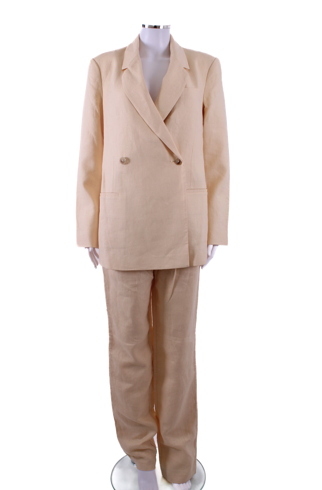 Anine Bing Linen Suit Yellow S