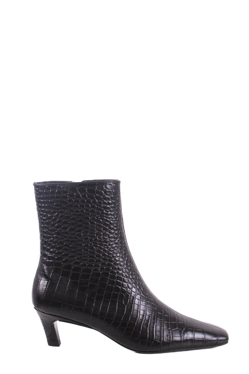 Tony Bianco Estelle Croc Ankle Boots Black 38