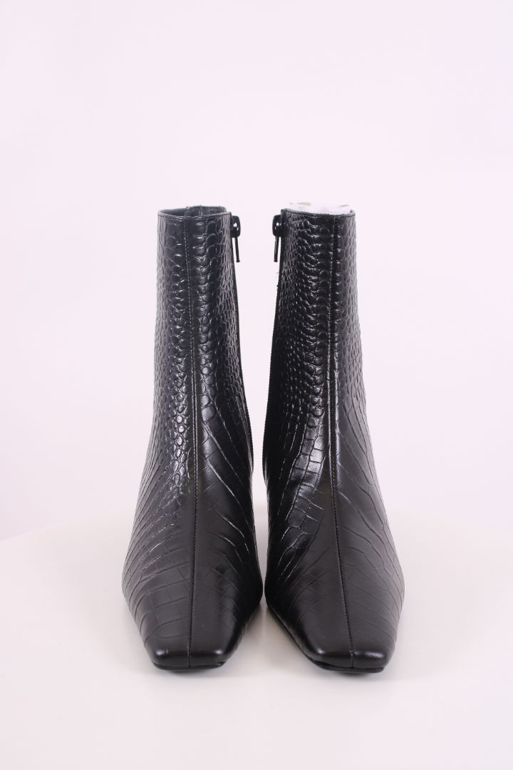 Tony Bianco Estelle Croc Ankle Boots Black 38