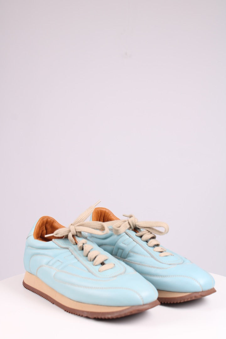 Hermes Calfskin Quick sneakers Light Blue 39