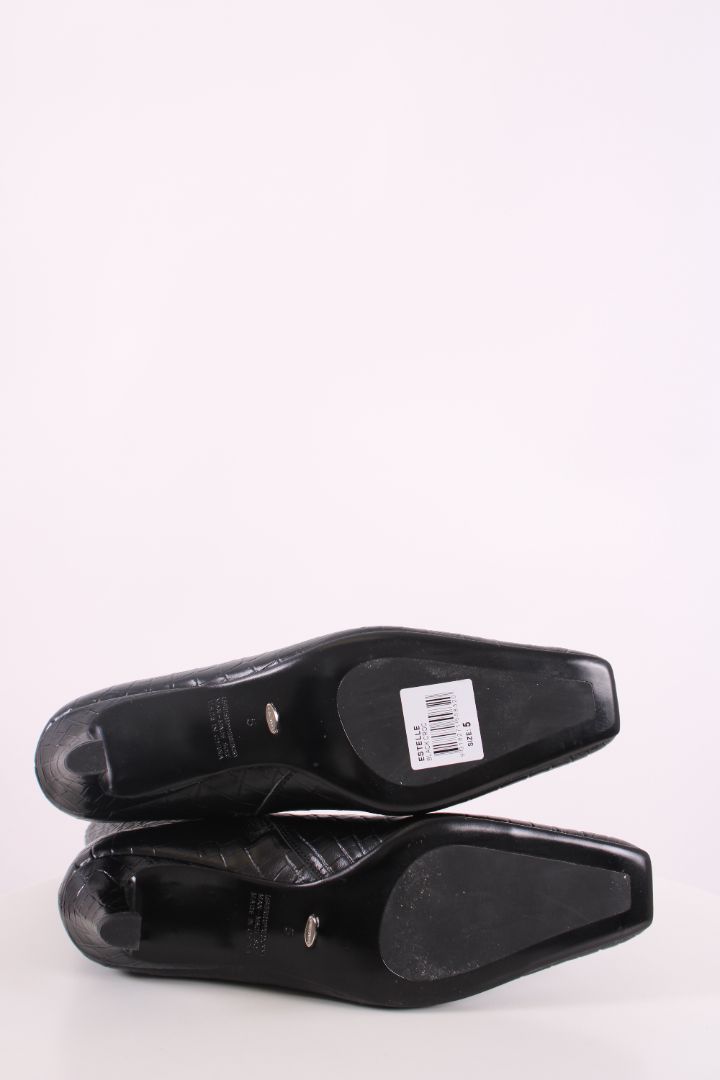 Tony Bianco Estelle Croc Ankle Boots Black 38