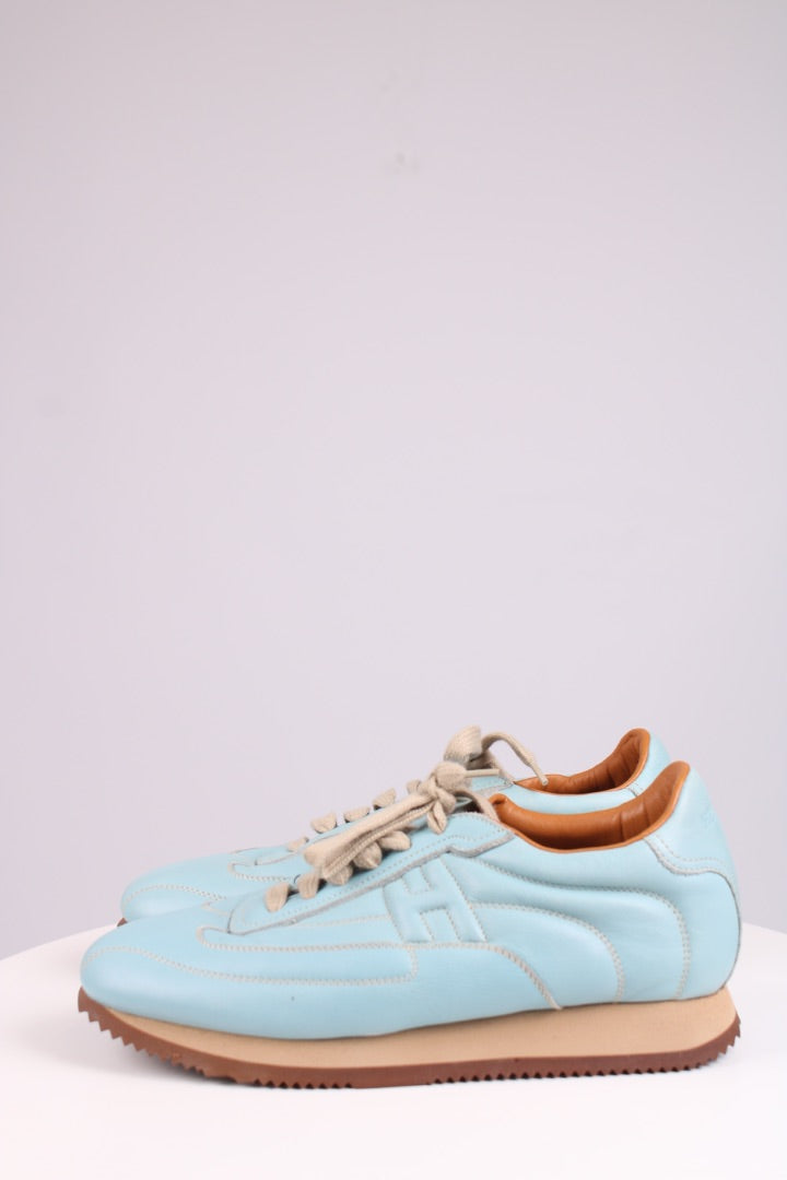 Hermes Calfskin Quick sneakers Light Blue 39