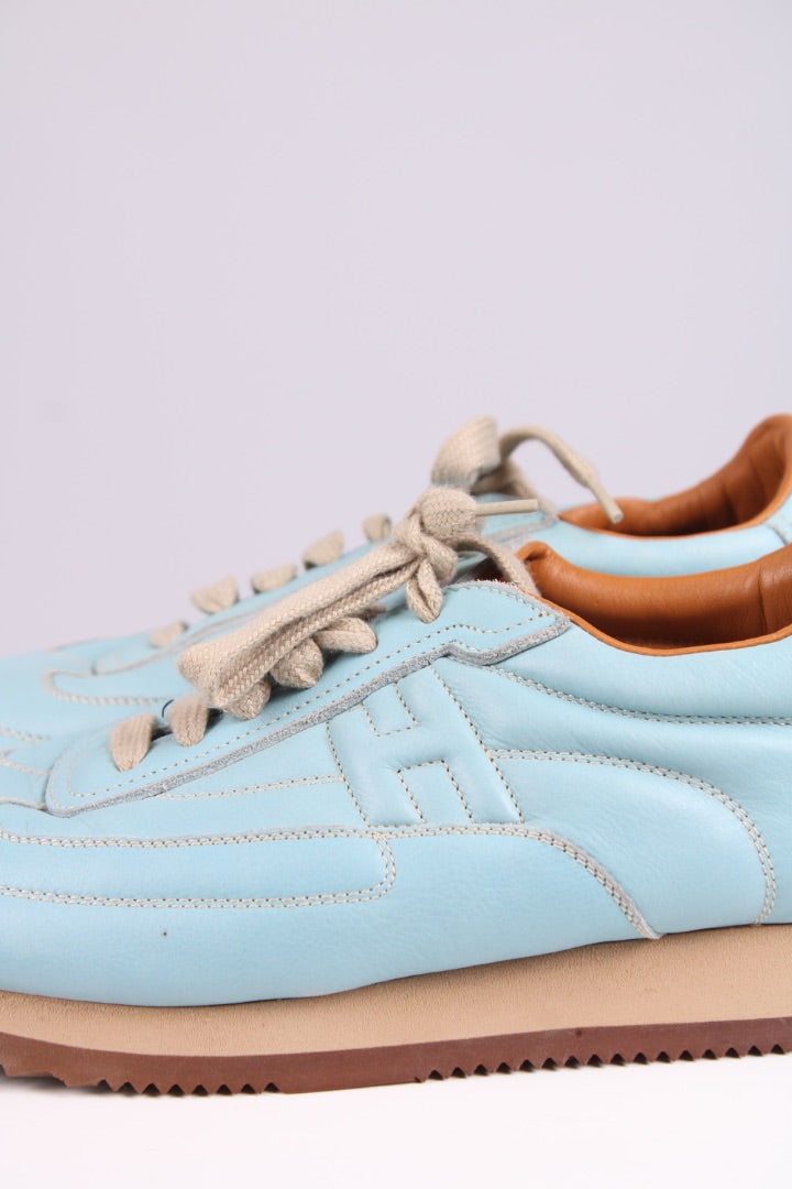 Hermes Calfskin Quick sneakers Light Blue 39