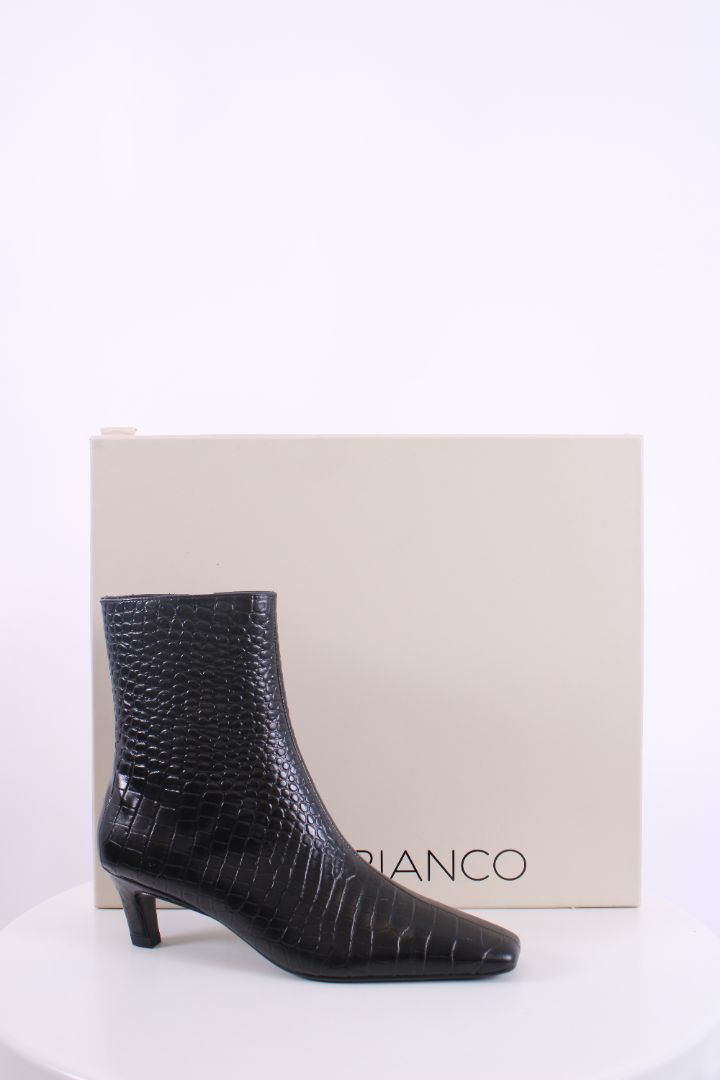 Tony Bianco Estelle Croc Ankle Boots Black 38