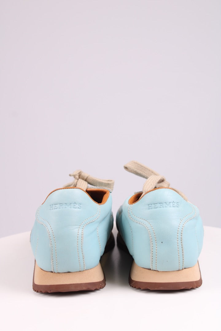 Hermes Calfskin Quick sneakers Light Blue 39