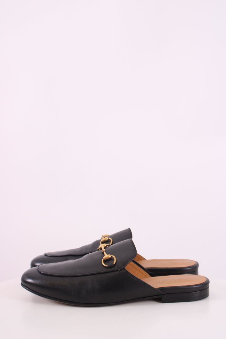 Gucci Prince Town Leather Mules Black 38