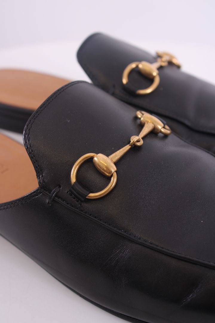 Gucci Prince Town Leather Mules Black 38