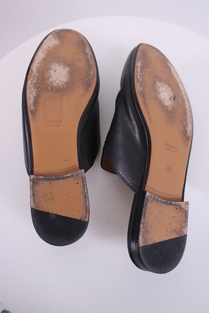 Gucci Prince Town Leather Mules Black 38