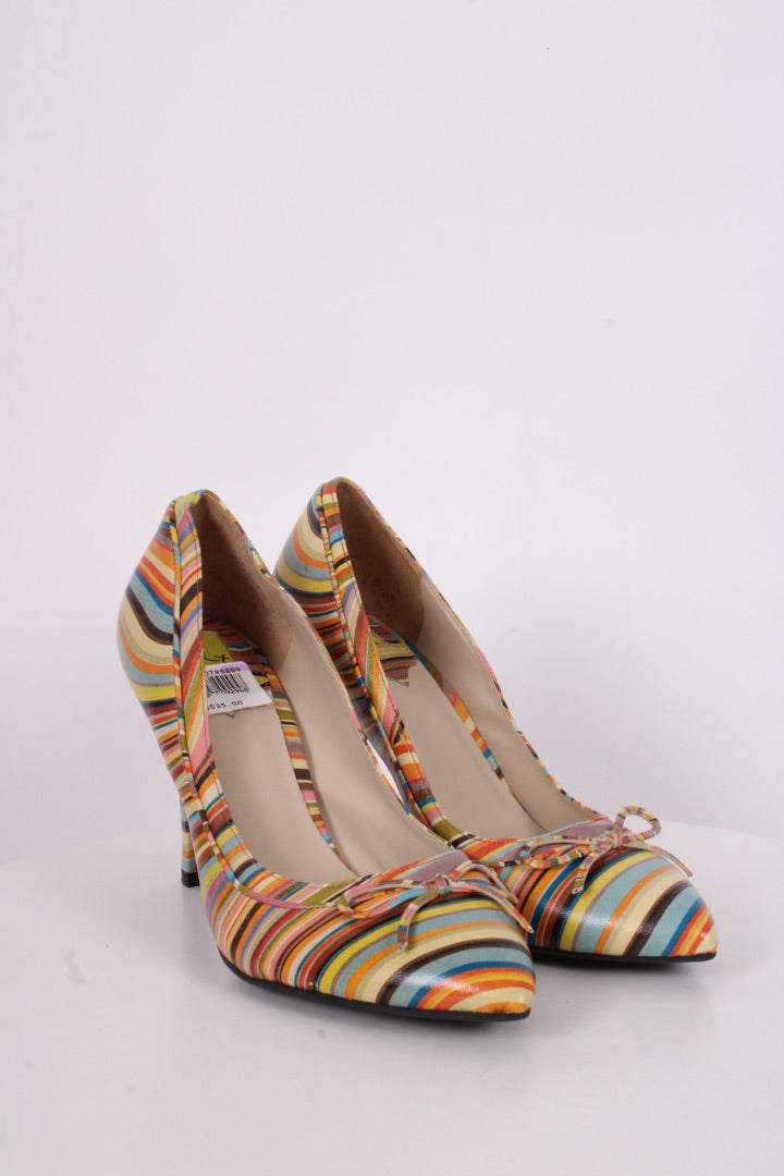 Paul Smith Vintage Stripe Print Heels Multi 38