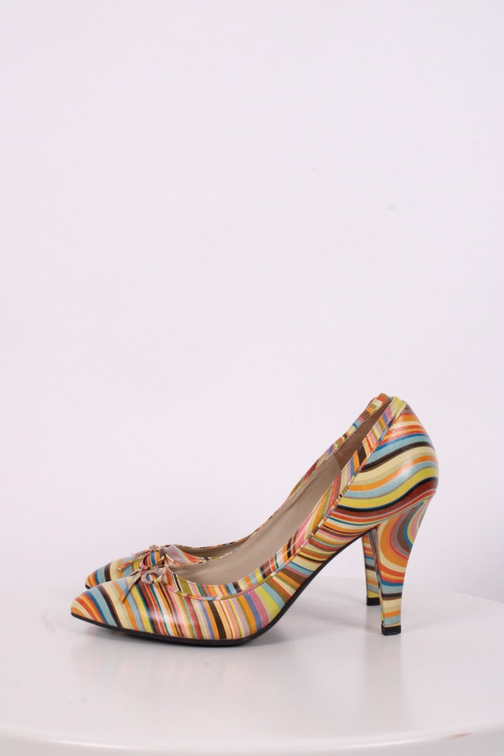 Paul Smith Vintage Stripe Print Heels Multi 38