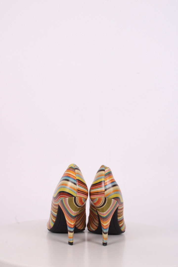 Paul Smith Vintage Stripe Print Heels Multi 38