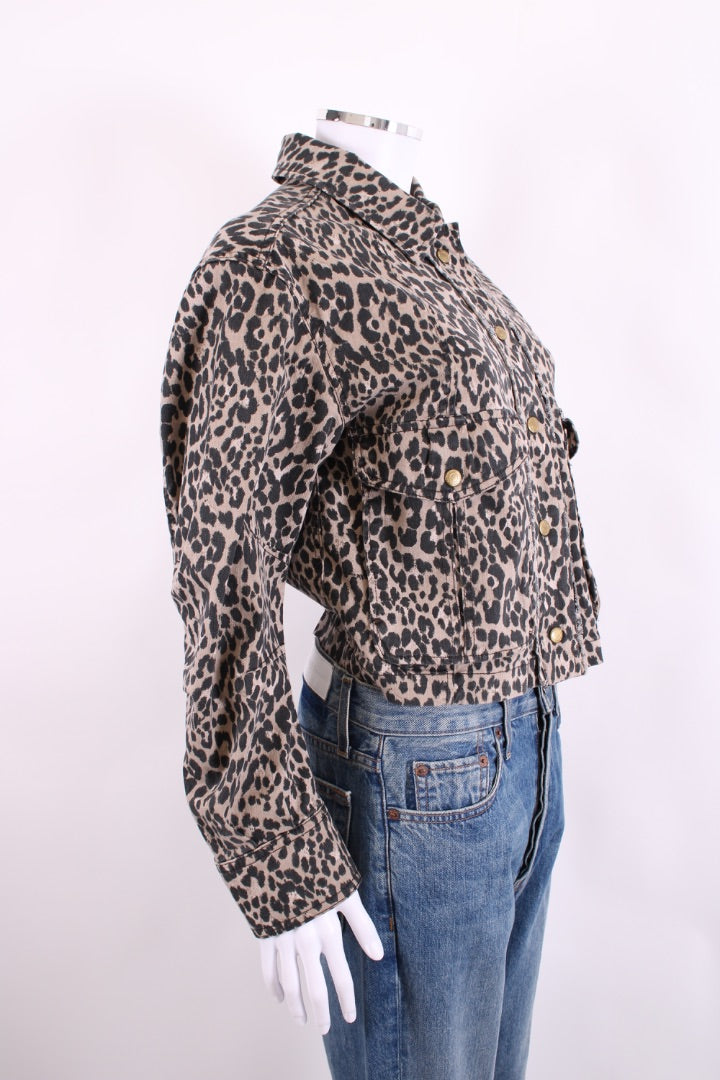 Summum Denim Jacket Leopard Print 8