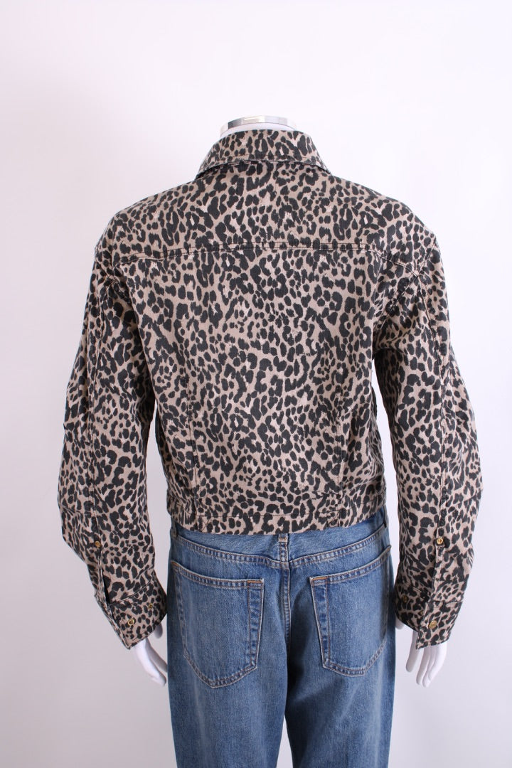 Summum Denim Jacket Leopard Print 8