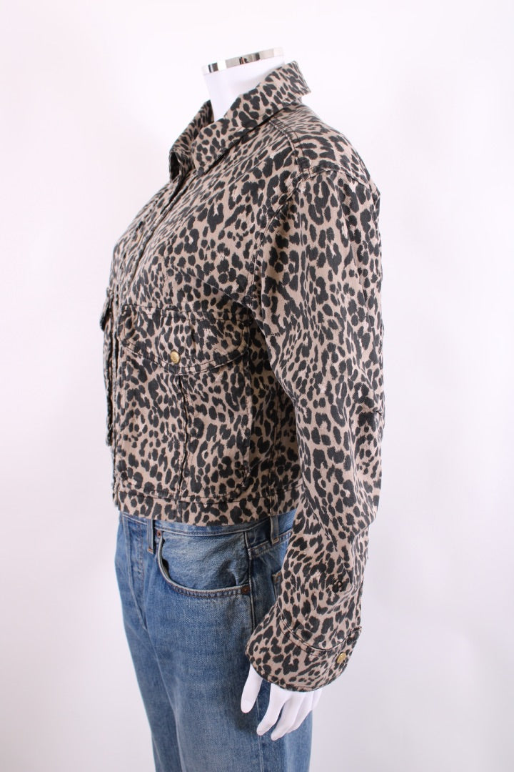 Summum Denim Jacket Leopard Print 8