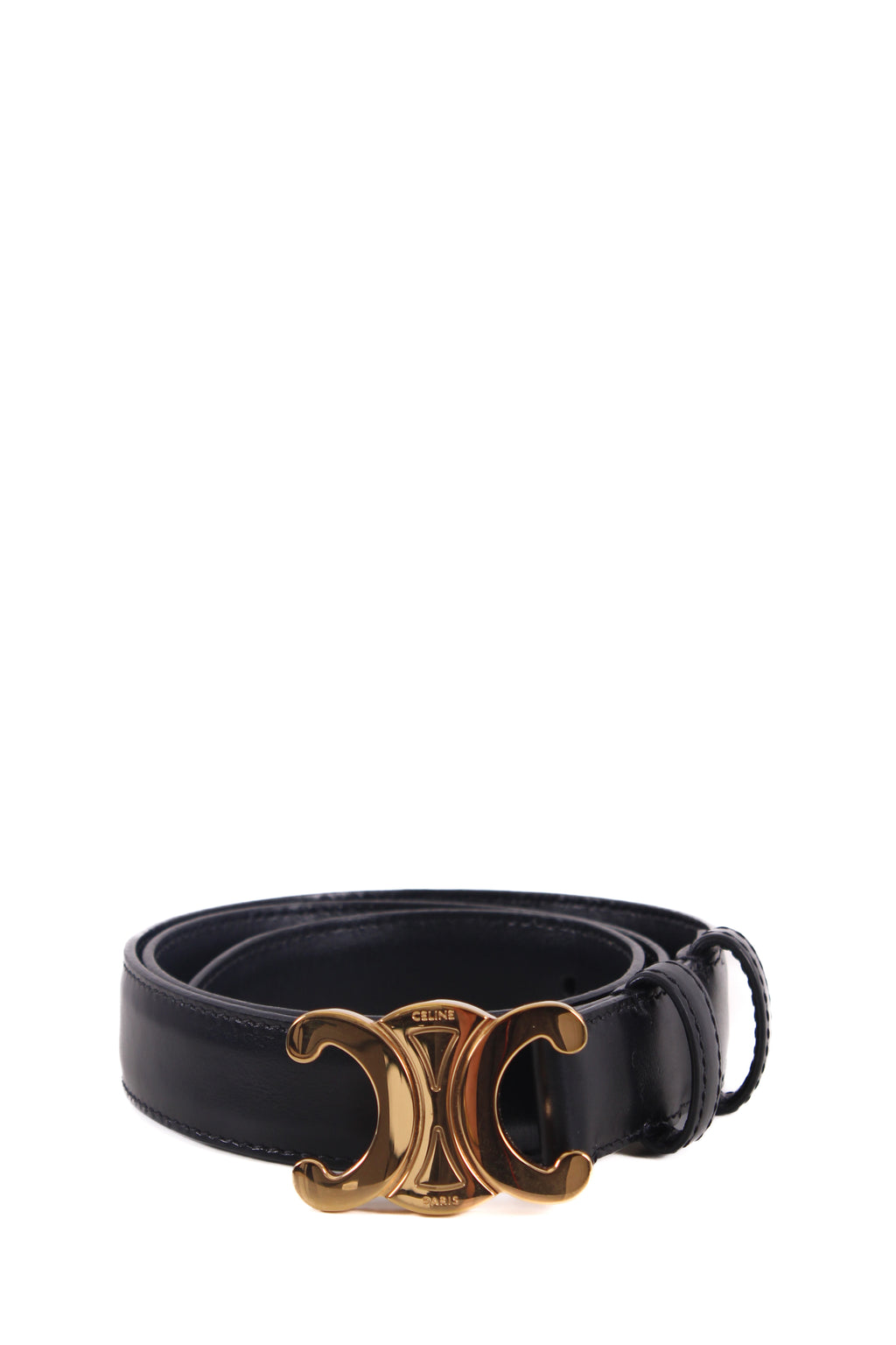 Celine Triomphe Belt Black S