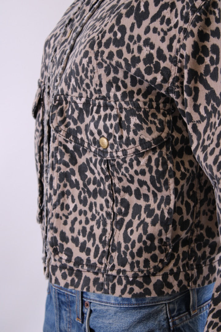 Summum Denim Jacket Leopard Print 8